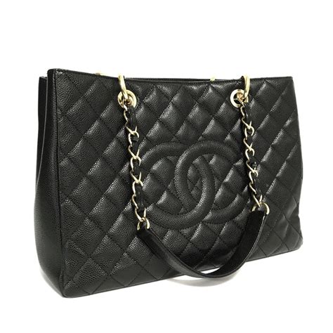 chanel caviar quilted tote|CHANEL Caviar Quilted Grand Shopping Tote GST Black.